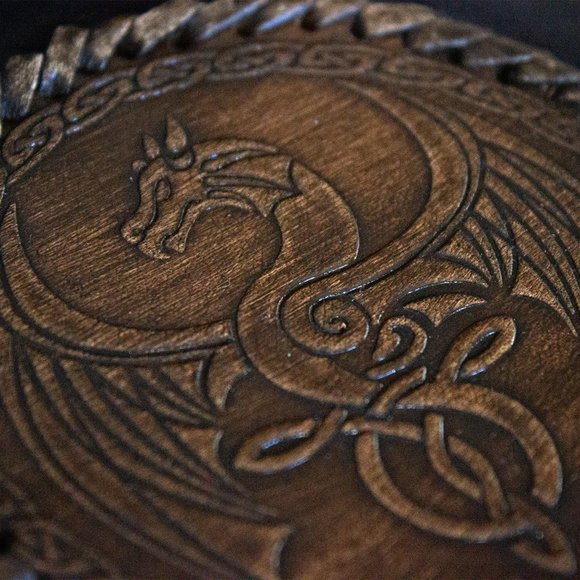 Viking Dragon Crest Leather Journal - Picture 3 of 8